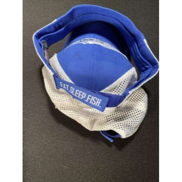 Skeeter Hat And Visor Performance Fishing Boats Blue White Mesh Back Adj Cap - Picture 6 of 7